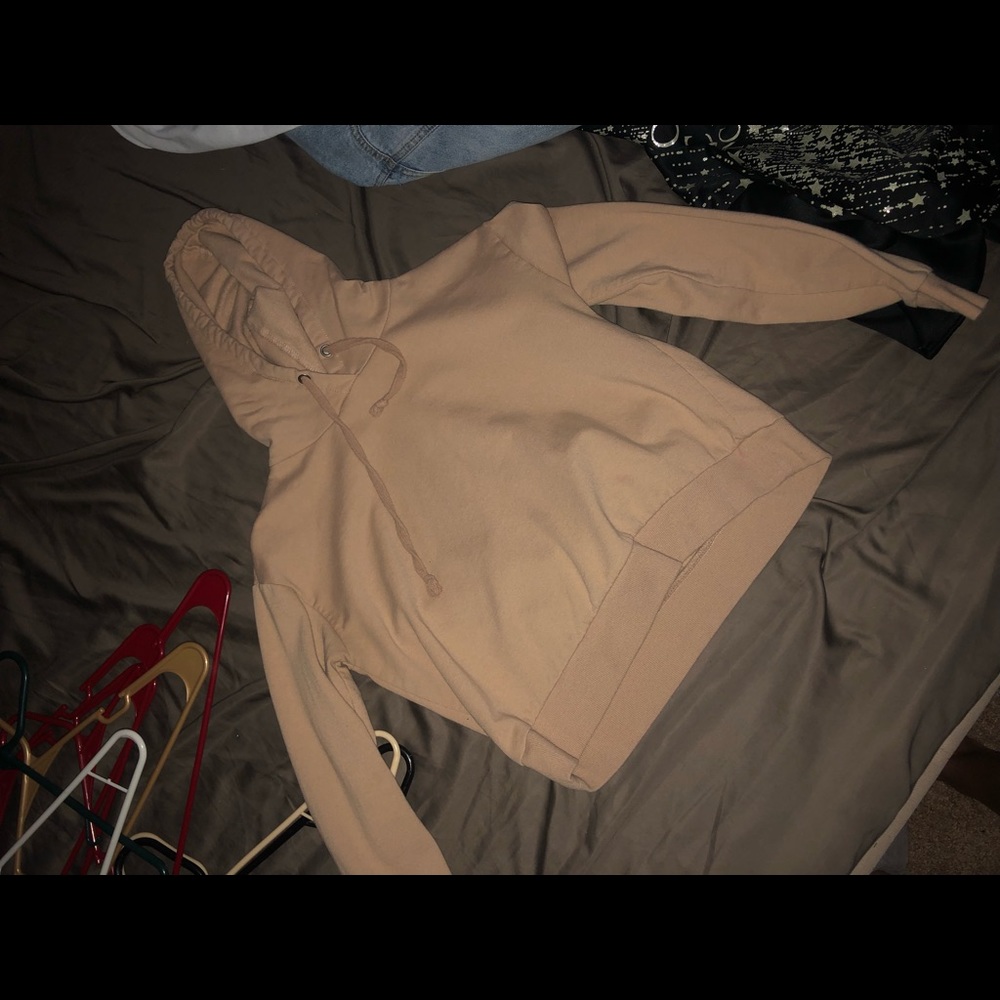Tan/Nude cropped hoodie